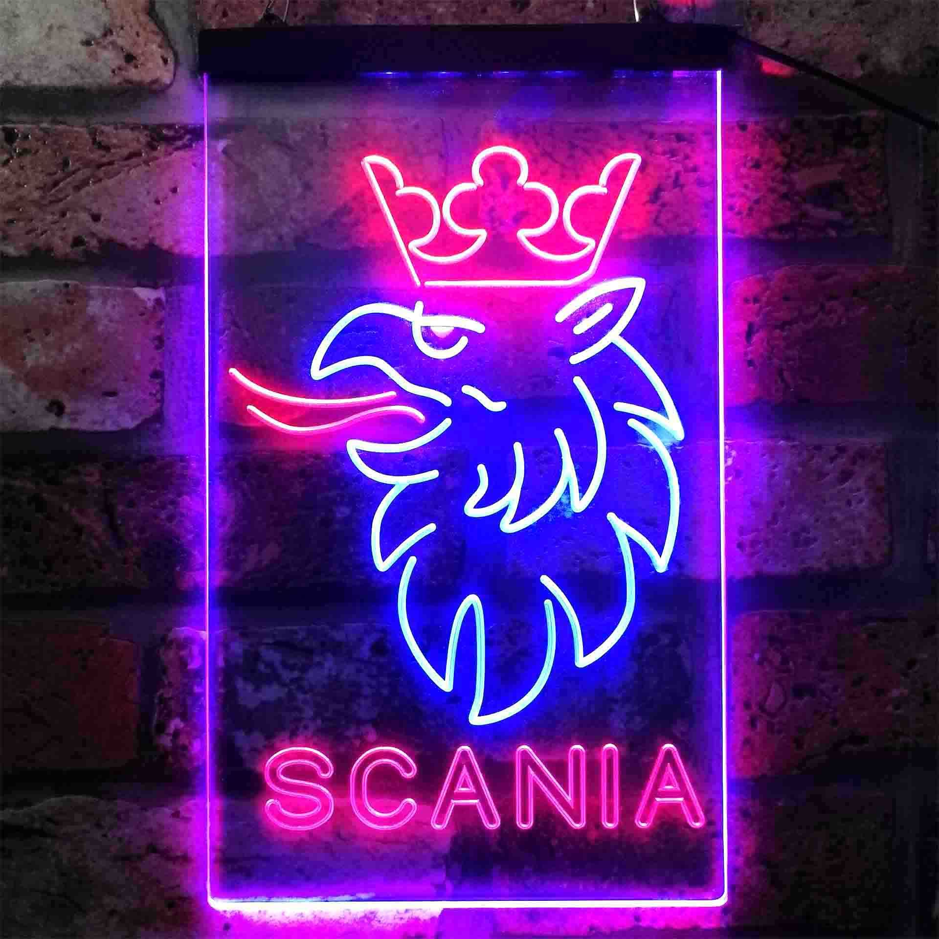 Scania Logo Dual LED Neon Light Sign